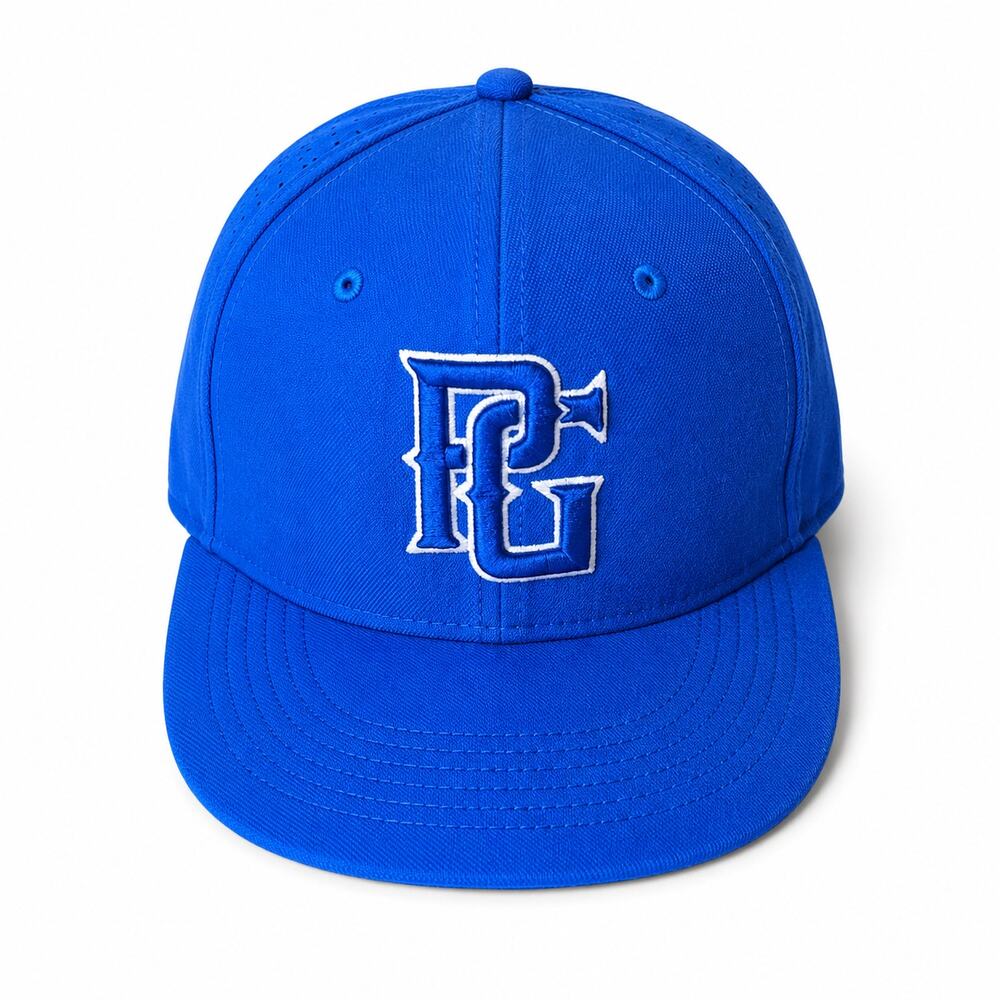 Perfect Game Youth Fitted Baseball Hat Royal Blue PG Logo Cap XS/S